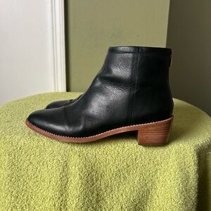 Loeffler Randall Felix Women’s Black Leather Ankle Boots Sz 10.5 Like New